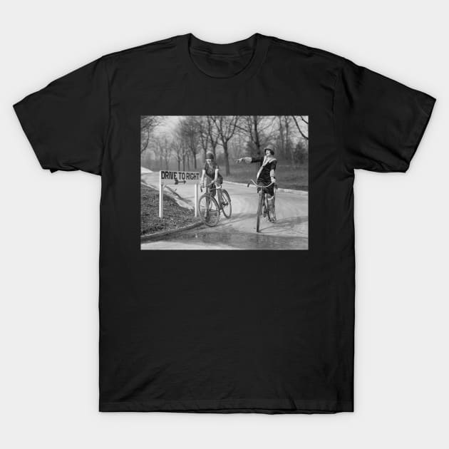 Flapper Girls Riding Bicycles, 1925. Vintage Photo T-Shirt by historyphoto